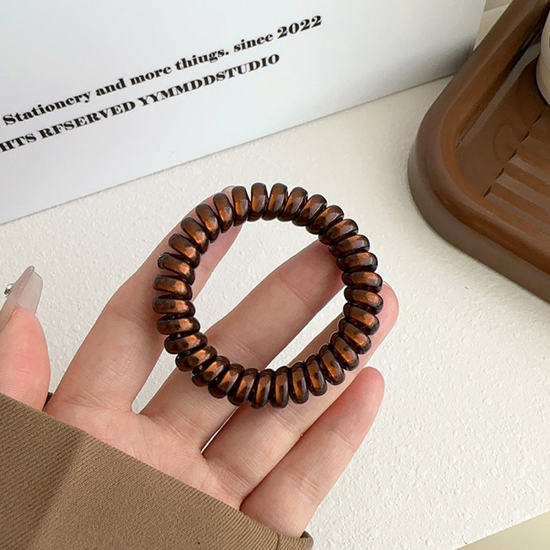 Wholesale Metallic Color Telephone Line Band Ball Hair Rope